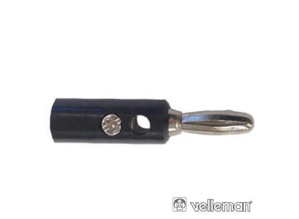 Velleman Ficha Banana 4mm Preta Velleman Ficha Banana 4mm Preta